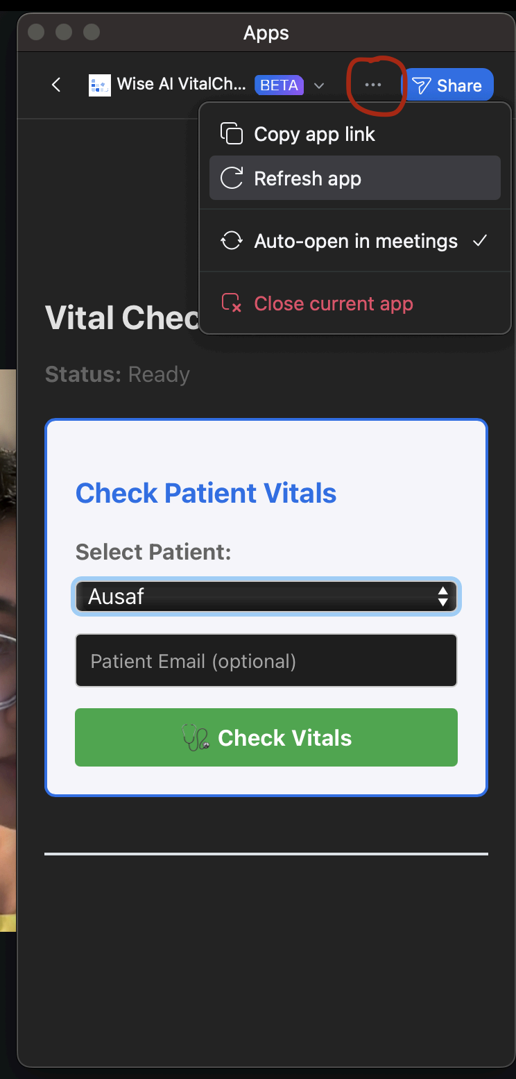 Select the Patient screenshot